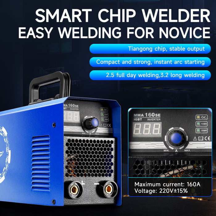 Riland Welder MMA160SE 110/220V Intelligent Protection Welding Machine