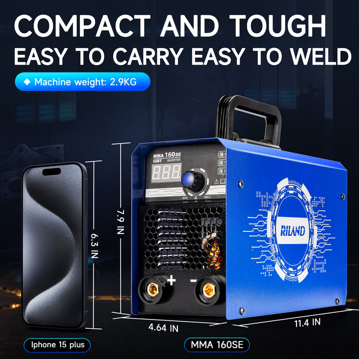 Riland Welder MMA160SE 110/220V Intelligent Protection Welding Machine