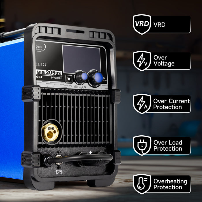 Riland Welder MIG205DS 110V/220V 5 in 1 Multi-Process Welding Equipment